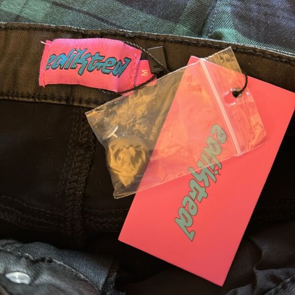 Edikted Luna Faux Leather Flare Jeans size medium ladies cool retro - Picture 12 of 14